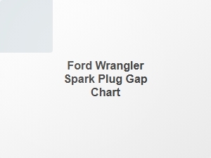 Ford Wrangler Spark Plug Gap Chart